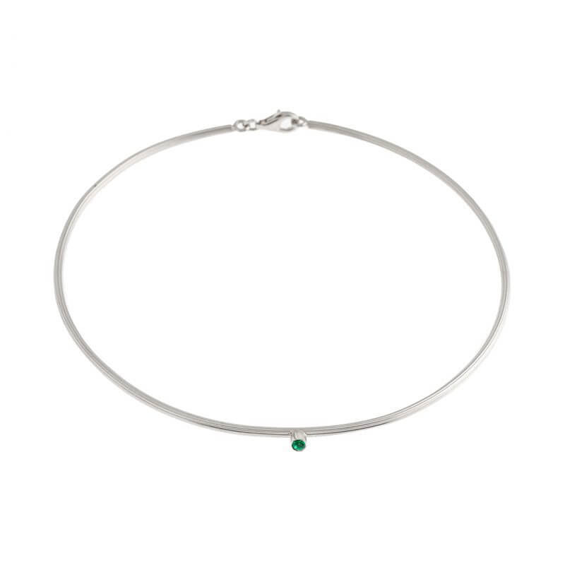 Choker από πλατινωμένο ασήμι